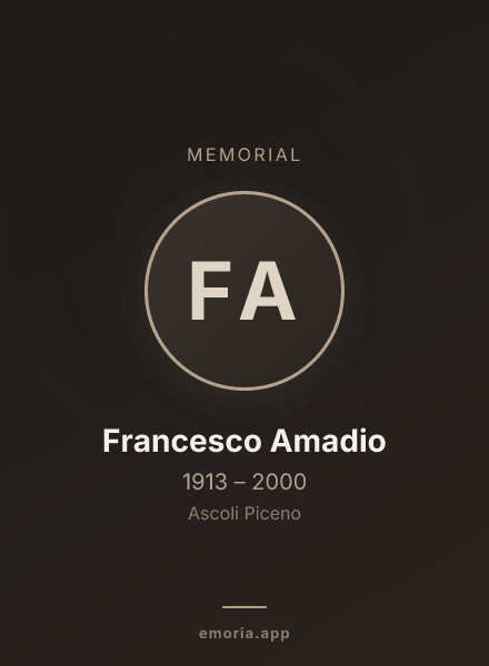 Memorial portrait of Francesco Amadio