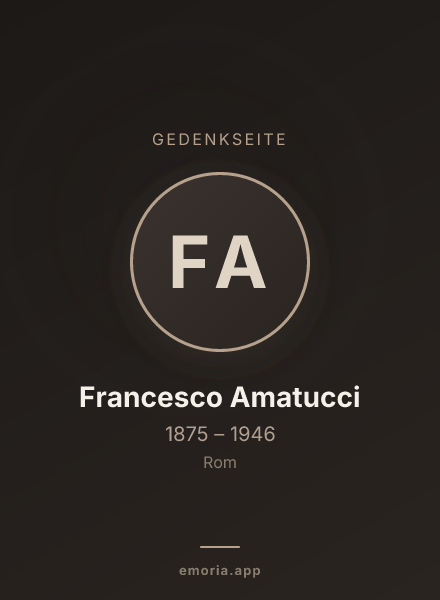 Gedenkportrait von Francesco Amatucci