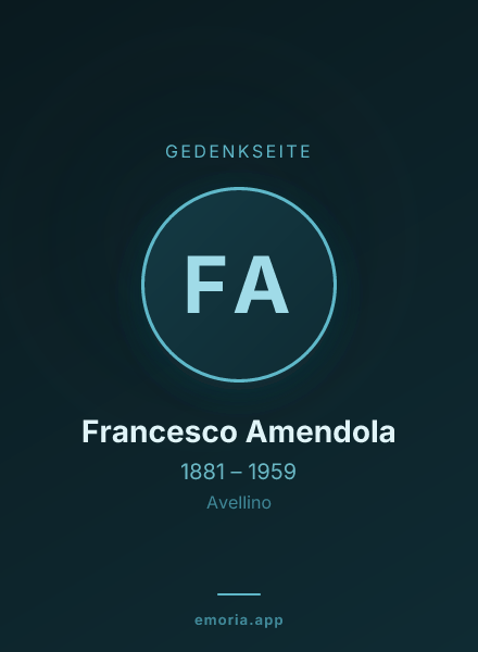 Gedenkportrait von Francesco Amendola