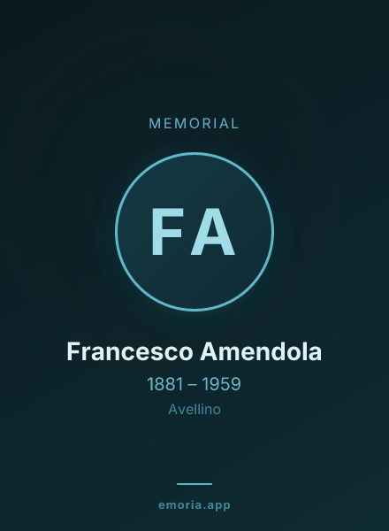 Memorial portrait of Francesco Amendola