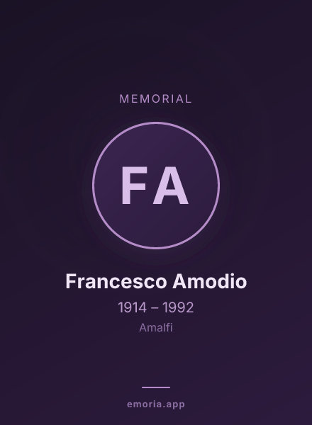Memorial portrait of Francesco Amodio
