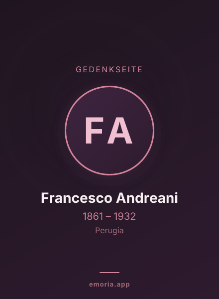 Gedenkportrait von Francesco Andreani