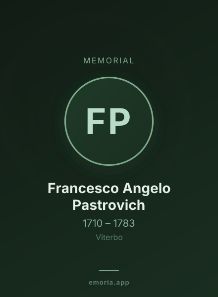 Memorial portrait of Francesco Angelo Pastrovich