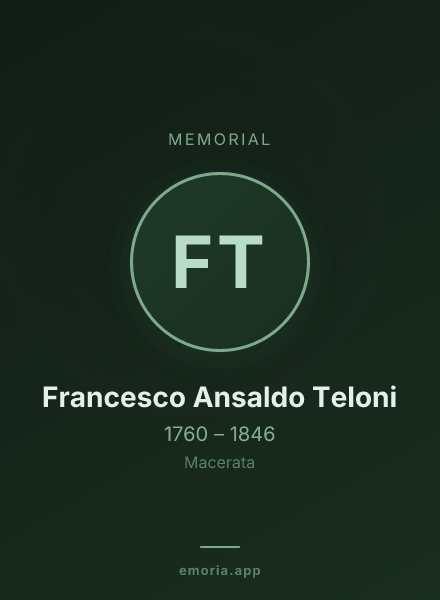 Memorial portrait of Francesco Ansaldo Teloni