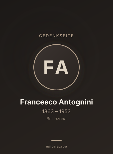 Gedenkportrait von Francesco Antognini