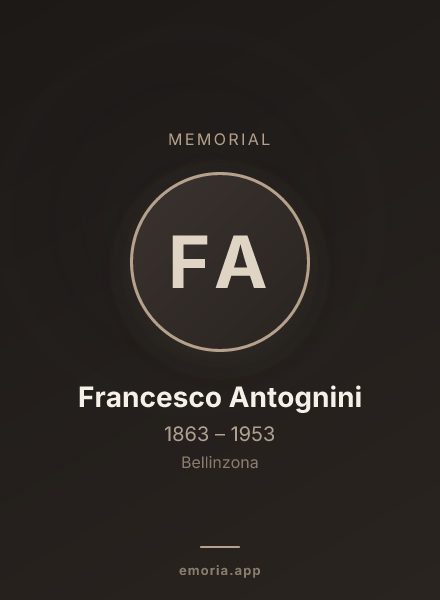Memorial portrait of Francesco Antognini