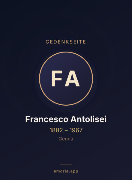 Gedenkportrait von Francesco Antolisei