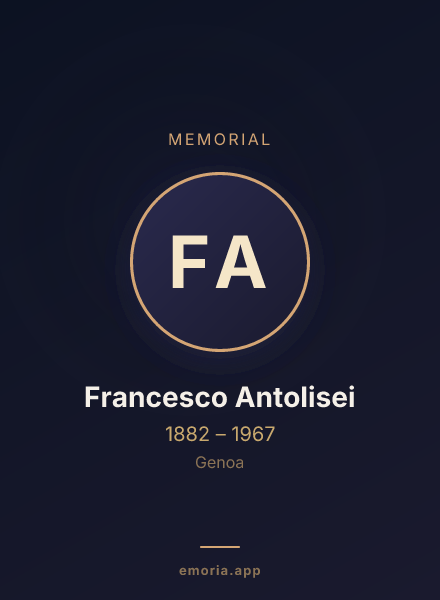 Memorial portrait of Francesco Antolisei