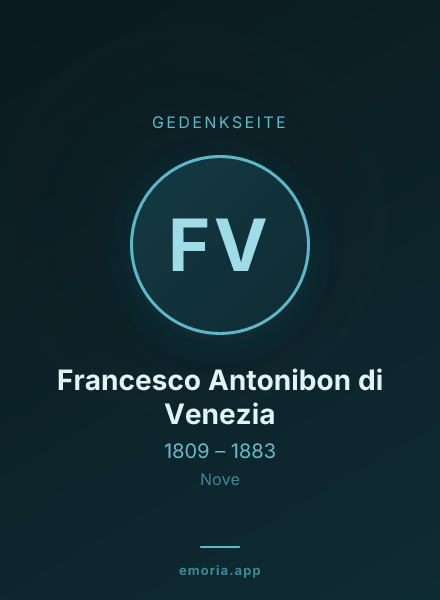 Gedenkportrait von Francesco Antonibon di Venezia