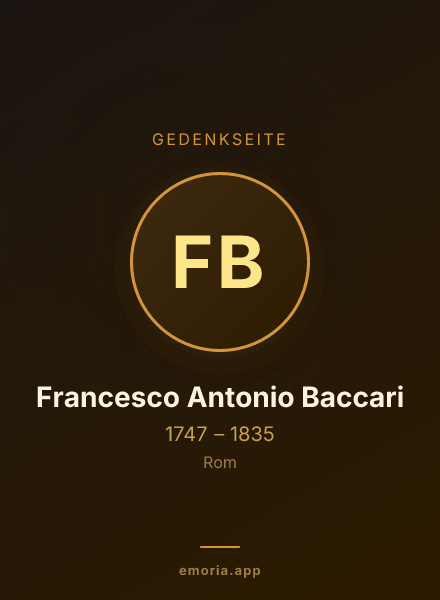 Gedenkportrait von Francesco Antonio Baccari