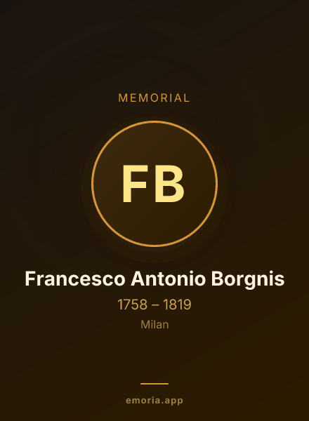 Memorial portrait of Francesco Antonio Borgnis
