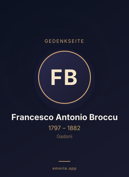 Gedenkportrait von Francesco Antonio Broccu