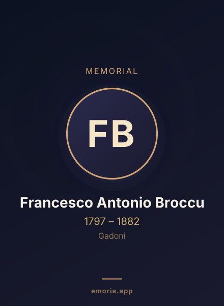 Memorial portrait of Francesco Antonio Broccu