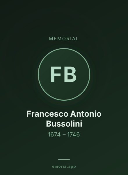 Memorial portrait of Francesco Antonio Bussolini