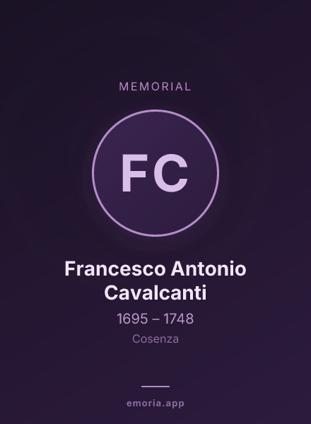 Memorial portrait of Francesco Antonio Cavalcanti