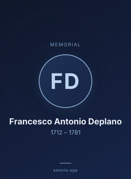 Memorial portrait of Francesco Antonio Deplano