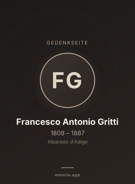 Gedenkportrait von Francesco Antonio Gritti