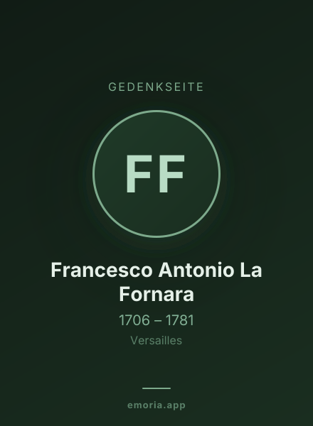 Gedenkportrait von Francesco Antonio La Fornara