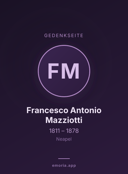 Gedenkportrait von Francesco Antonio Mazziotti