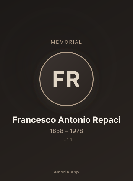 Memorial portrait of Francesco Antonio Repaci