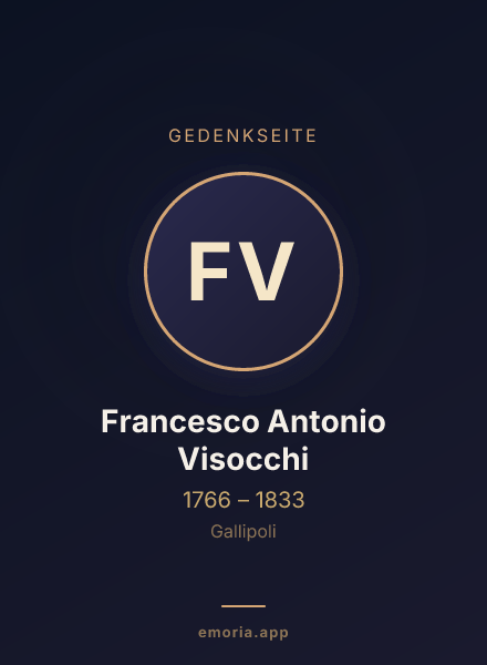 Gedenkportrait von Francesco Antonio Visocchi