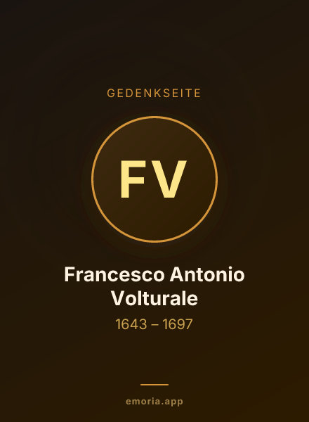 Gedenkportrait von Francesco Antonio Volturale