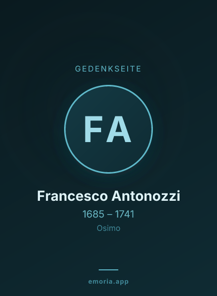 Gedenkportrait von Francesco Antonozzi