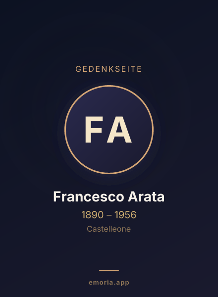 Gedenkportrait von Francesco Arata