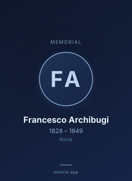 Memorial portrait of Francesco Archibugi