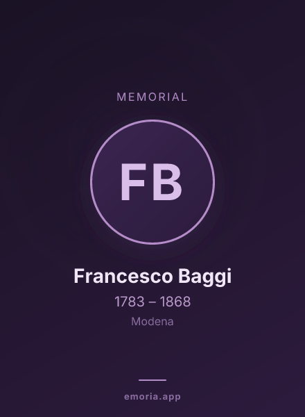 Memorial portrait of Francesco Baggi