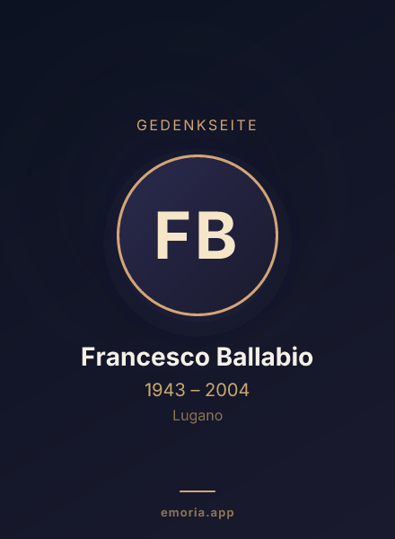 Gedenkportrait von Francesco Ballabio