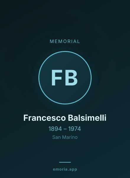 Memorial portrait of Francesco Balsimelli