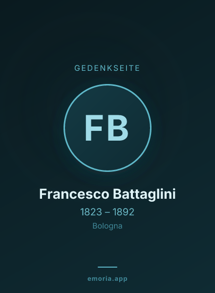Gedenkportrait von Francesco Battaglini