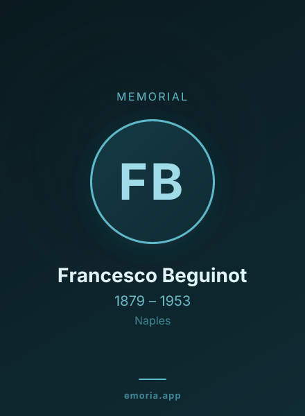 Memorial portrait of Francesco Beguinot