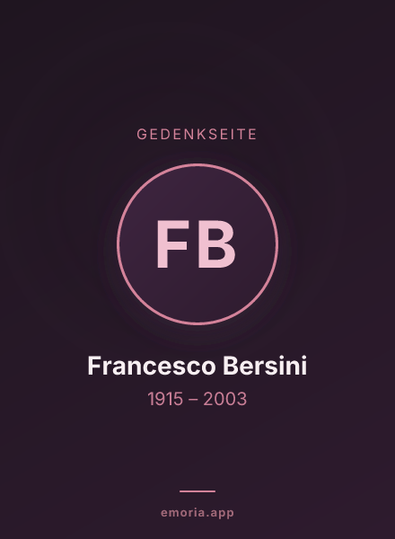 Gedenkportrait von Francesco Bersini
