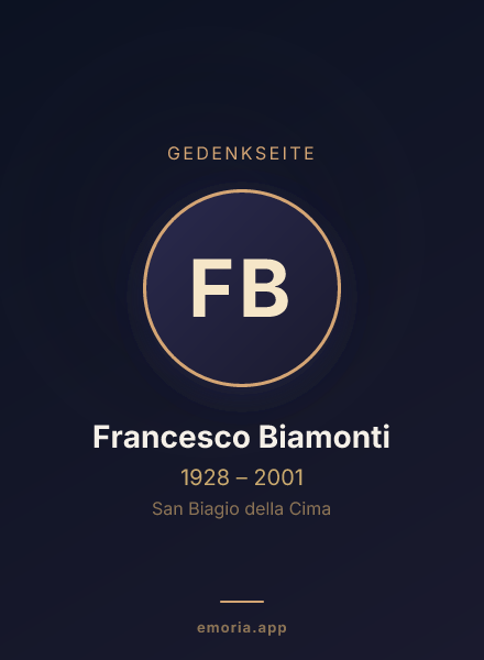 Gedenkportrait von Francesco Biamonti
