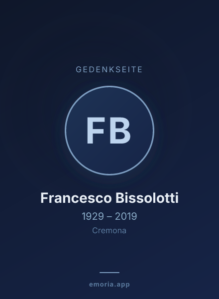 Gedenkportrait von Francesco Bissolotti