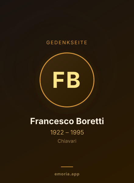 Gedenkportrait von Francesco Boretti
