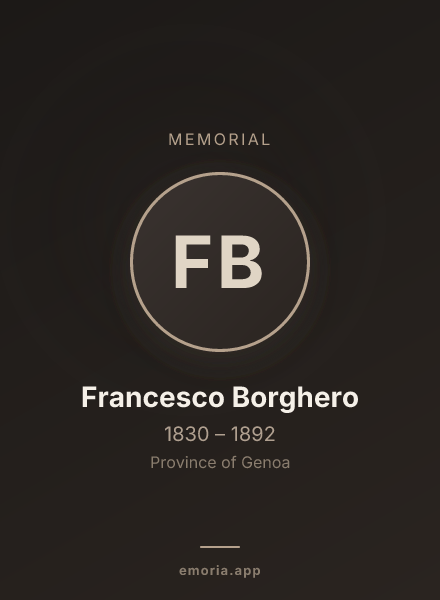 Memorial portrait of Francesco Borghero