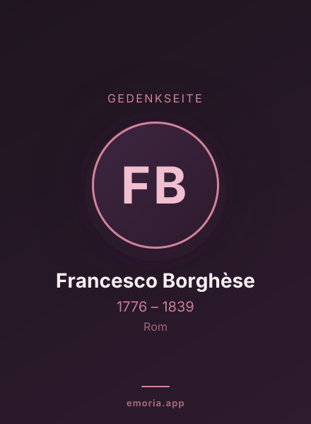 Gedenkportrait von Francesco Borghèse