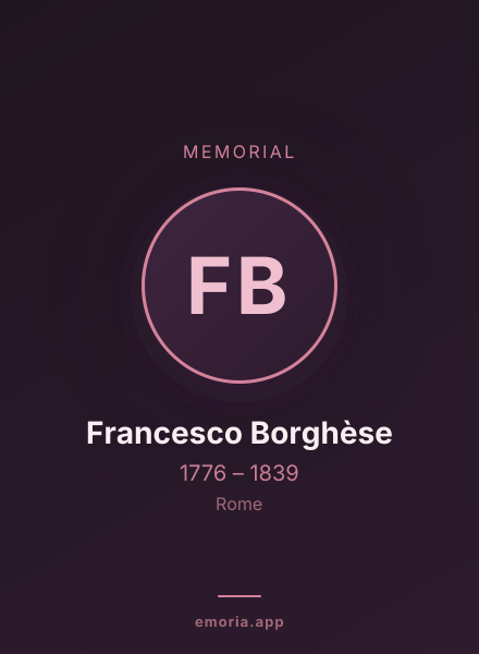 Memorial portrait of Francesco Borghèse