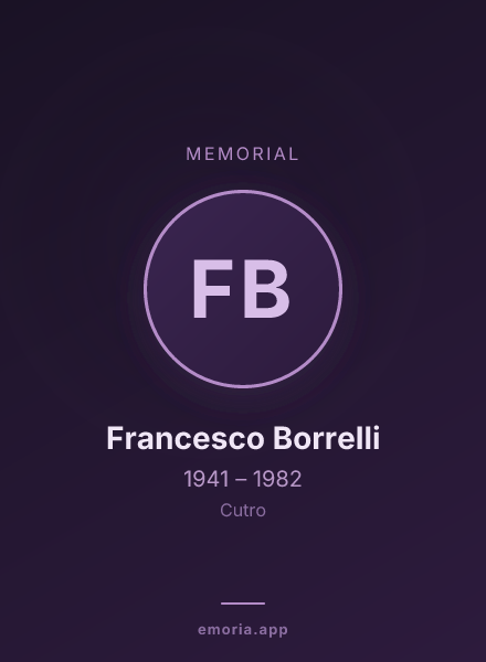 Memorial portrait of Francesco Borrelli