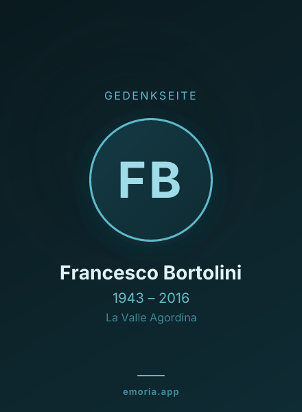 Gedenkportrait von Francesco Bortolini