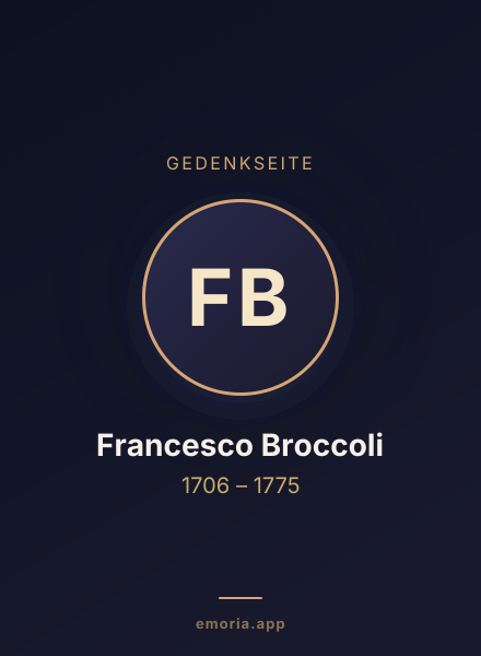Gedenkportrait von Francesco Broccoli
