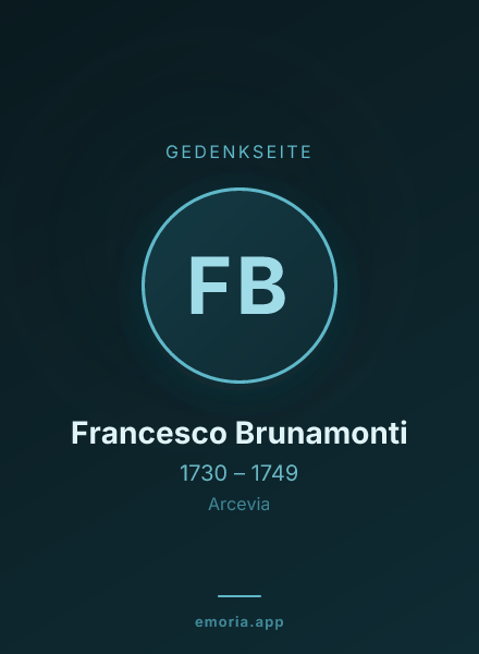 Gedenkportrait von Francesco Brunamonti