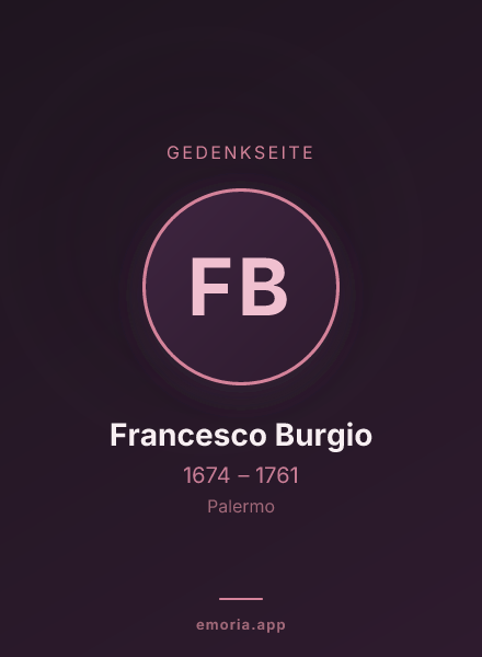 Gedenkportrait von Francesco Burgio