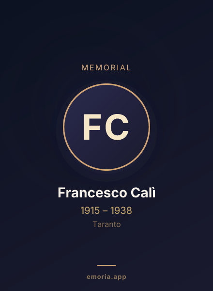 Memorial portrait of Francesco Calì