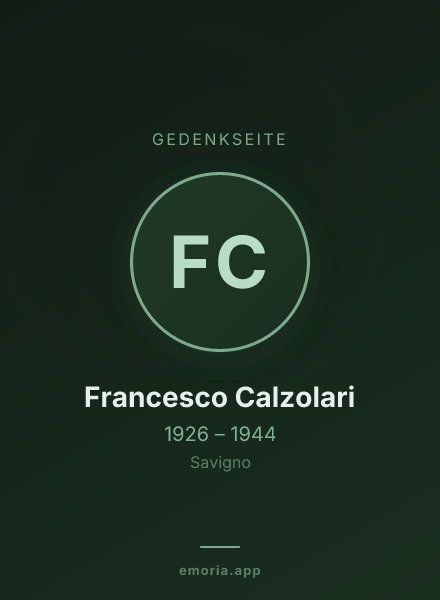 Gedenkportrait von Francesco Calzolari