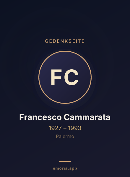Gedenkportrait von Francesco Cammarata