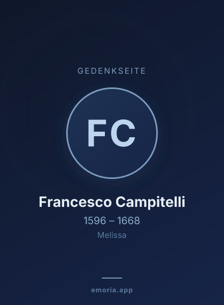 Gedenkportrait von Francesco Campitelli